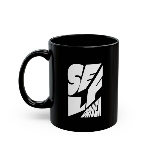 Self Driven Black Coffee Mug