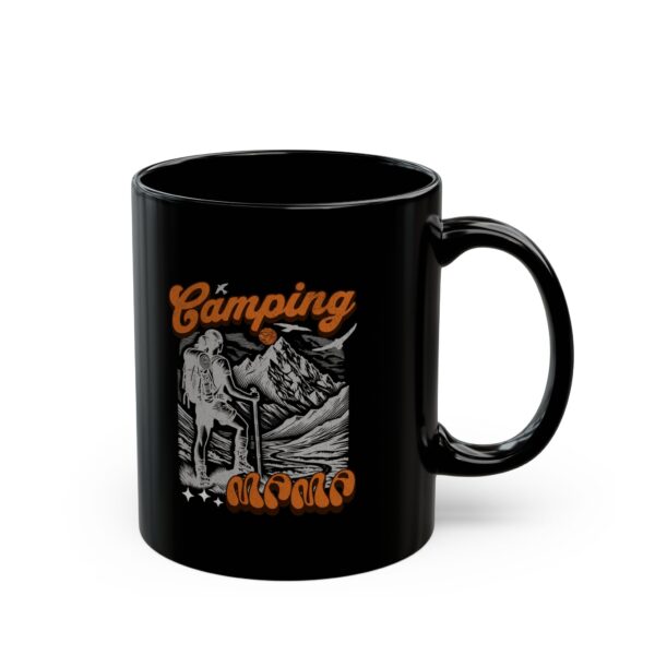 Camping Mama Black Coffee Mug - Image 3