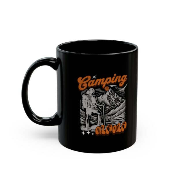 Camping Mama Black Coffee Mug